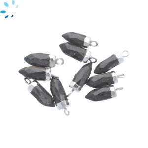 Hypersthene Spike Shape 14 x 5 mm Gold Electroplated Charm 