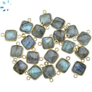 Labradorite Faceted Square Connector 10mm 