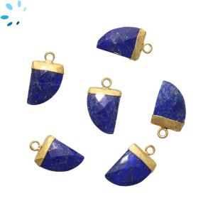 Lapis Horn Shape 13x10 - 15x11 mm Electroplated 