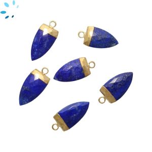 Lapis Half Marquise Shape 18.5x10 Mm Electroplated 
