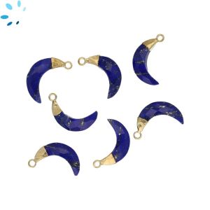 Lapis  Moon Shape 15x5 Mm Electroplated 