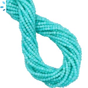Amazonite Faceted Box Beads 2.5 mm
