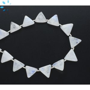 Rainbow Moonstone Fancy Faceted Triangle Beads  11x10 - 12x11 mm 