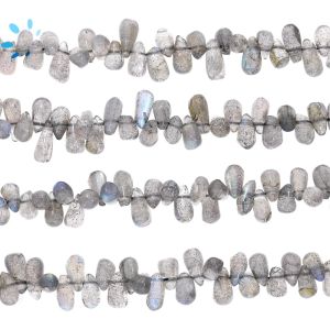 Labradorite Smooth Drop Shape Beads  7x4 - 9x5 Mm