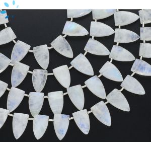 Rainbow Moonstone Faceted Half Marquise Shape Beads  14x8 - 15x8 mm 