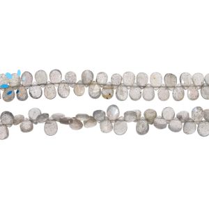 Labradorite Faceted Pear Beads 6x4Mm