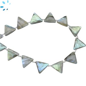 Labradorite Fancy Faceted Triangle Beads 11x11 - 12x12 mm 