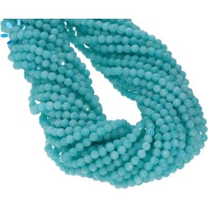 Amazonite Faceted Button  Beads 3.5 MM
