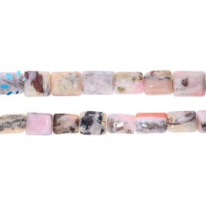 Pink Opal Smooth Rectangle Beads 10x8 - 16x12Mm