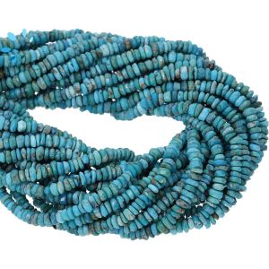 Turquoise Faceted Button Beads 3.5mm