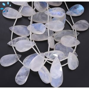 Rainbow Moonstone Faceted Pear Beads 15x11 - 17x12mm 