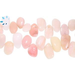 Pink Opal  Nugget  Shape Beads 8.5 x 13.0 - 9.5 x 17.0MM 