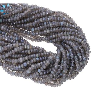 Mystic Labradorite Faceted Button Beads 3mm