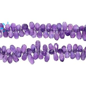 Amethyst Drop  Faceted Beads  7.0x5.0 - 16x6.0MM