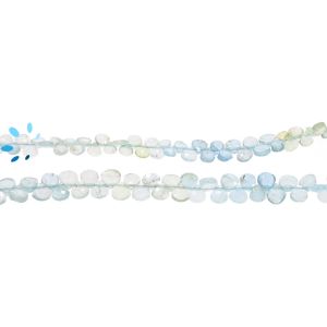 Aquamarine Faceted Heart Beads 4x4 - 5x5mm