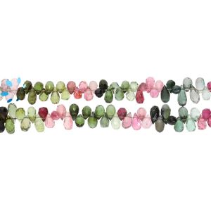 Tourmaline Drop Shape Faceted Beads 5x3 - 6x3mm 