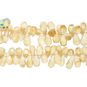Citrine Drop Shape Faceted Beads  6.5 x 13.0MM 