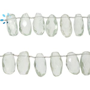 Green Amethyst  Faceted Nuggets Shape  18x10 - 21x10MM 
