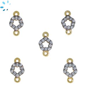 natural white zircon charm connector wholesale