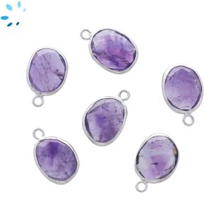 Amethyst Faceted Oval Bezel 14x11 - 15x11mm 