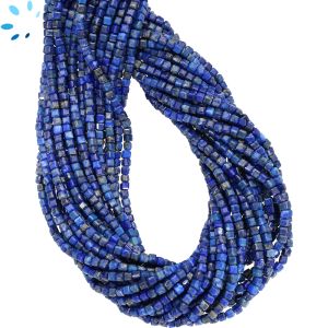 Lapis Faceted Box Beads 2 mm