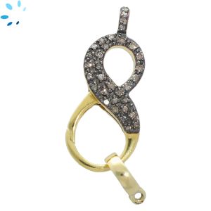 Champagne Diamond Sterling Silver Gold Plated 