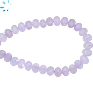 Light Purple Amethyst Faceted Oval Side Drill Beads 8x6 - 9x7mm