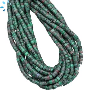 Peruvian Turquoise Smooth Wheel Beads 4x2 mm