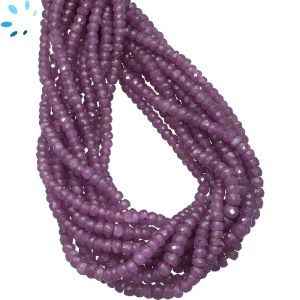 Pink Sapphire Faceted Button Beads 3 - 4 mm