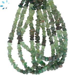 Raw Emerald Smooth Chips  Beads 5 - 6.5 mm