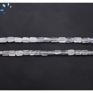 Moonstone  Smooth Rectangle Beads  5x4 - 7x4Mm