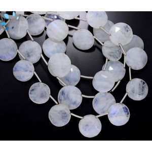 Rainbow Moonstone Faceted Coin (SD) 1mm
