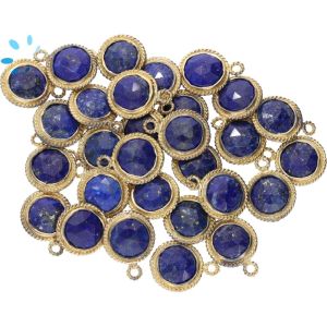 Lapis Twisted Wire Bezel 9 - 10 mm Set of 4