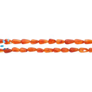 Carnelian Smooth Pear  Beads 7x5 - 9x6Mm