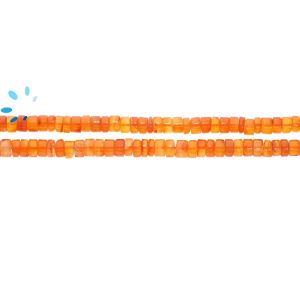 Carnelian Smooth Wheel Beads 5 - 6 mm