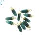 Raw Emerald Spike Shape 14 x 5 mm Gold Electroplated 