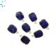Lapis Slice 14x12 - 15x13 mm Gold Electroplated Charm 