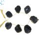 Black Druzy Top Drill Slice Gold Electroplated 25x20 - 34x23 mm 