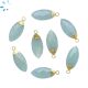 Aquamarine Faceted Marquise Shape Electroplated 17x8 - 18x8mm 