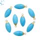 Howlite Turquoise Faceted Marquise Shape 17x8 - 18x8mm Electroplated 