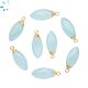 Aqua Chalcedony Faceted Marquise Shape17x8 - 18x8mm Electroplated 