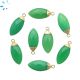 Chrysoprase Chalcedony Faceted Marquise Shape 18x8mm Electroplated 