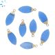 Blue Druzy Marquise Shape 17x8 - 18x9mm Electroplated 