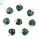 Raw Emerald Heart Shape 9 - 10mm Electroplated 