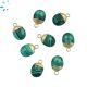 Malachite Faceted Oval Shape 10x8mm Electroplated 
