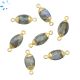 Labradorite Faceted Marquise Connector-Gold 14x8.5 mm Set of 4