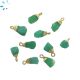 Chrysoprase Chalcedony Rough Shape 8x5 - 9x6 Mm Electroplated Charm 