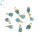 Apatite Rough Shape Charm 8x5 - 10x6 Mm Electroplated  