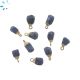 Sapphire Rough Shape Charm  8x5 - 9x6 Mm Electroplated 