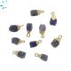 Iolite Rough Shape Charm 8x5 - 9x6 Mm Electroplated 